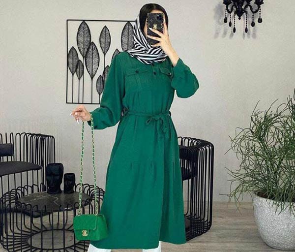 مدل مانتو جلو بسته جدید + زیباترین و شیک ترین مدل های مانتو جلو بسته امسال