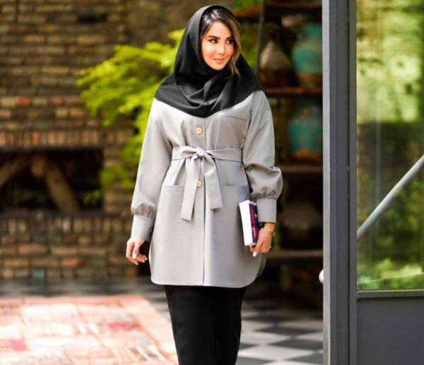 مدل مانتو کتی جلو بسته جدید زنانه مجلسی بسیار شیک و خاص