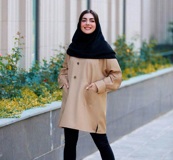 مدل مانتو راحتی جلو بسته بهترین و به روزترین مدل های مانتو جلو بسته امسال