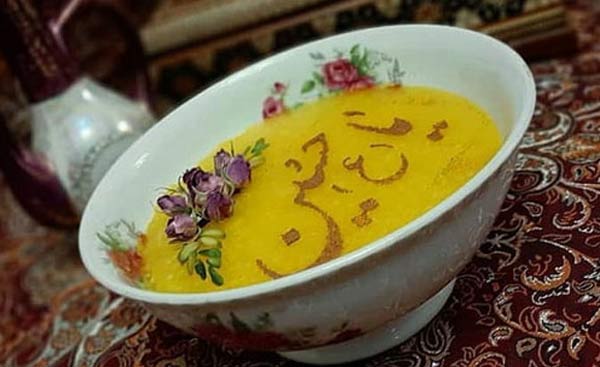 تزیین شله زرد برای ماه رمضان ایده های بسیار زیبا و ساده برای تزیین کردن شله زرد با دارچین و گل محمدی