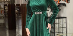 مدل لباس مخمل کارشده + بهترین و ترندترین مدل های لباس مخمل مجلسی زنانه