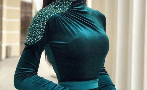 مدل لباس مخمل کارشده + بهترین و ترندترین مدل های لباس مخمل مجلسی زنانه