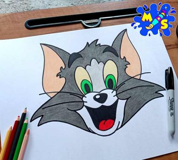مدل نقاشی با مداد رنگی زیبا فانتزی برای حاشیه دفترها مناسب برای مبتدی ها