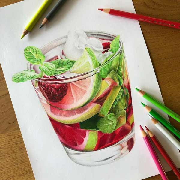 مدل نقاشی مداد رنگی بسیار زیبا از سوژه های متنوع + ترفندهای کاربردی و جدید