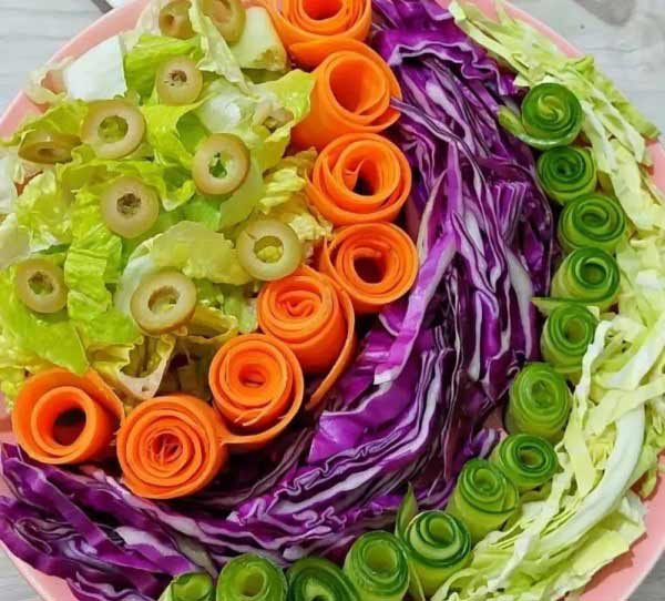 مدل سالاد کاهو جدید با دیزاین های ساده و زیبا + خواص بی نظیر آن برای لاغری