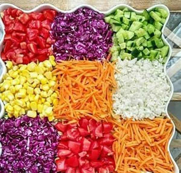 مدل سالاد کاهو ساده با دیزاین های خلاقانه و باسلیقه + سبزیجات متنوع و مقوی