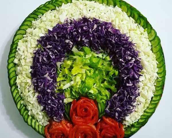 مدل سالاد کاهو ساده با دیزاین های خلاقانه و باسلیقه + سبزیجات متنوع و مقوی