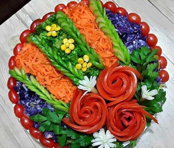 مدل سالاد کاهو ساده با دیزاین های خلاقانه و باسلیقه + سبزیجات متنوع و مقوی