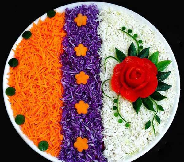 مدل سالاد کاهو ساده با دیزاین های خلاقانه و باسلیقه + سبزیجات متنوع و مقوی