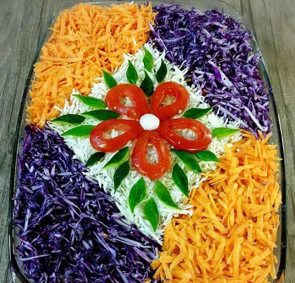 مدل سالاد کاهو ساده با دیزاین های خلاقانه و باسلیقه + سبزیجات متنوع و مقوی
