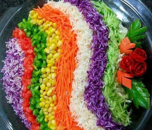 مدل سالاد کاهو ساده با دیزاین های خلاقانه و باسلیقه + سبزیجات متنوع و مقوی