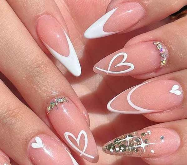 مدل طراحی ناخن برای ولنتاین بسیار شیک و عاشقانه گوناگون زنانه و دخترانه