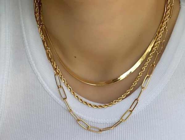 زنجیر طلا زنانه ضخیم + کلسیونی از جدیدترین و شیک ترین مدل های زنجیر طلا زنانه