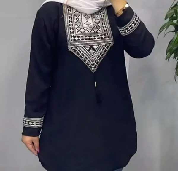 مدل مانتو ابروبادی مشکی جلو بسته + مجموعه ای از جدیدترین مدل های مانتو مشکی ابروبادی