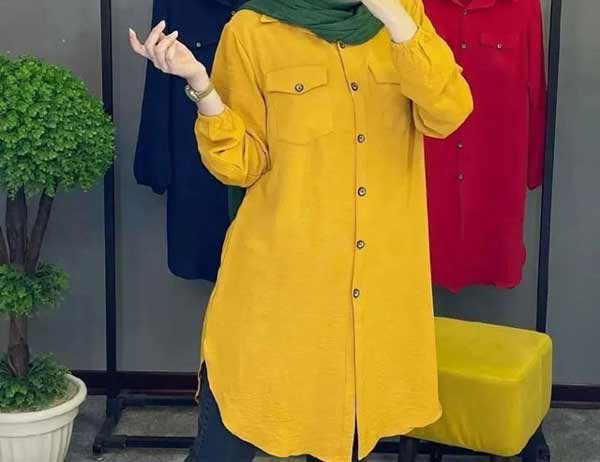 مدل مانتو ابروبادی دکمه دار + زیباترین و شیک ترین مدل های مانتو ابروبادی زنانه تابستانی