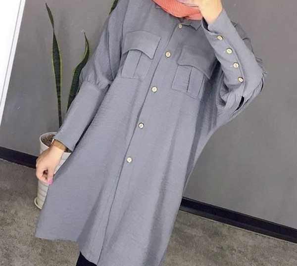 مدل مانتو ابروبادی دکمه دار + زیباترین و شیک ترین مدل های مانتو ابروبادی زنانه تابستانی