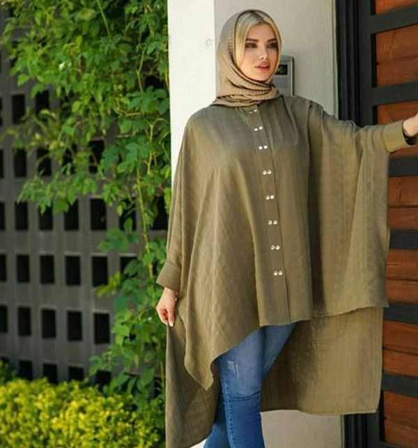 مدل مانتو ابروبادی دکمه دار + زیباترین و شیک ترین مدل های مانتو ابروبادی زنانه تابستانی