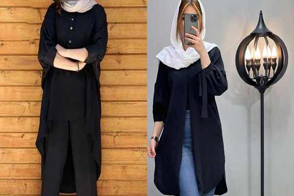 مدل مانتو ابروبادی مشکی + جدیدترین و بهترین مدل های مانتو ابروبادی مشکی برای عزاداری و ماه محرم