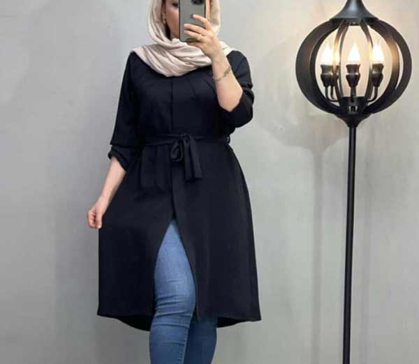 مدل مانتو ابروبادی مشکی جدید + شیک ترین و جدیدترین مدل های مانتو ابروبادی مشکی را اینجا ببینید