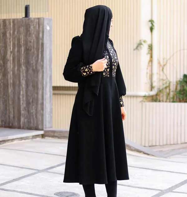 مدل مانتو ابروبادی مشکی جدید + شیک ترین و جدیدترین مدل های مانتو ابروبادی مشکی را اینجا ببینید