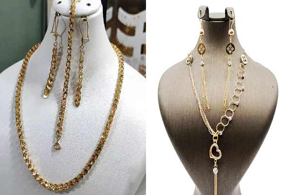 مدل سرویس طلا زنجیری + خاص ترین و باکلاس ترین مدل های سرویس طلا زنانه