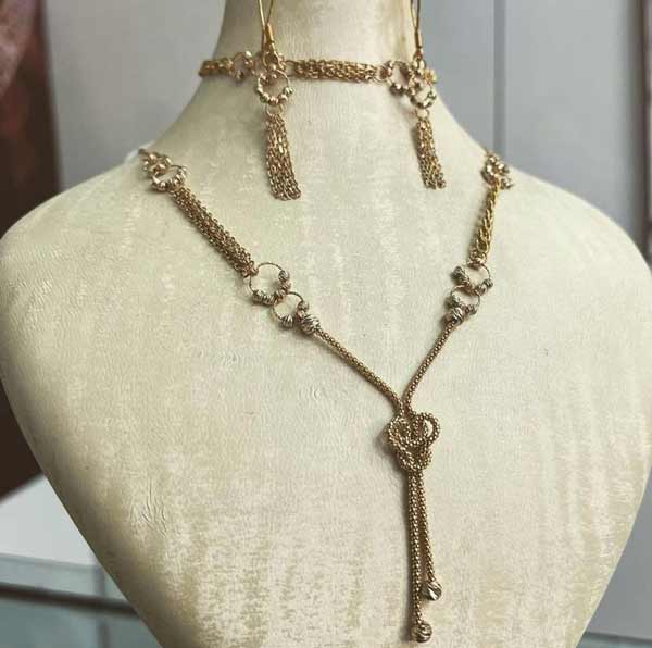 سرویس طلا جدید بدون نگین + کلکسیونی از جذاب ترین و جدیدترین مدل های سرویس طلا