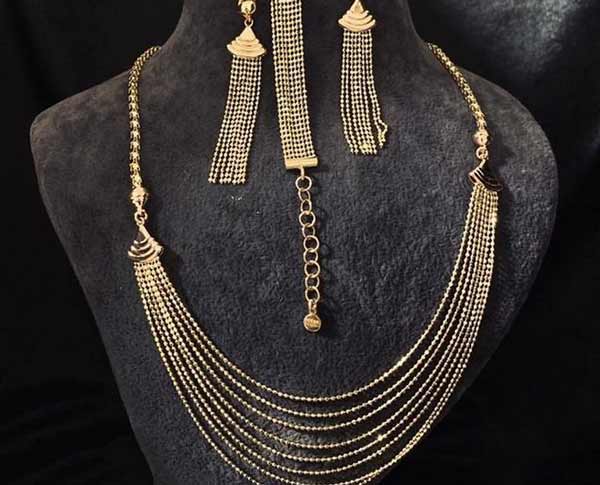 سرویس طلا جدید بدون نگین + کلکسیونی از جذاب ترین و جدیدترین مدل های سرویس طلا