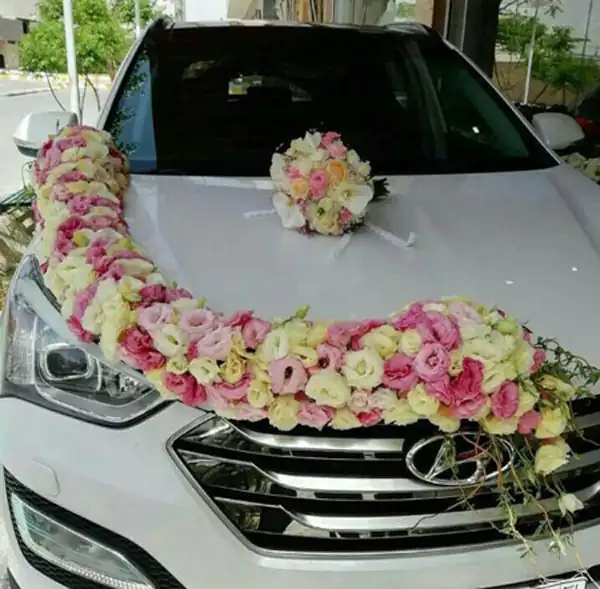 مدل ماشین عروس + ایده های ساده و شیک برای گل آرایی ماشین عروس به سبک جدید