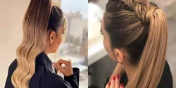 مدل دم اسبی + آموزش بستن موهای بلند به صورت دم اسبی بسیار زیبا و جذاب