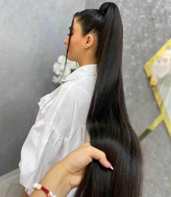 مدل دم اسبی + آموزش بستن موهای بلند به صورت دم اسبی بسیار زیبا و جذاب