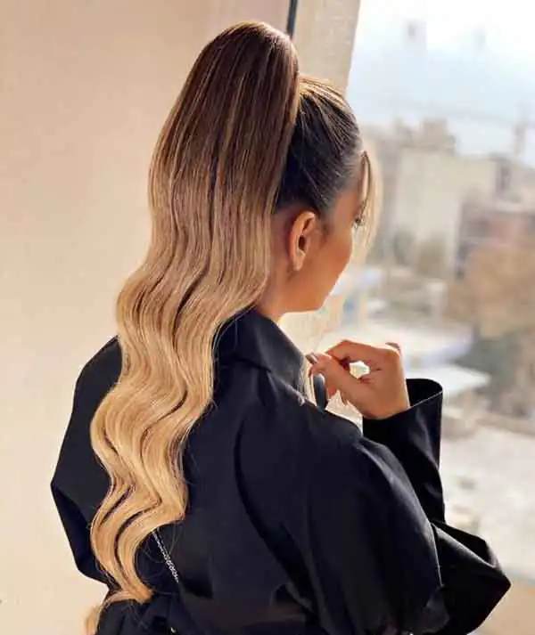 مدل دم اسبی + آموزش بستن موهای بلند به صورت دم اسبی بسیار زیبا و جذاب