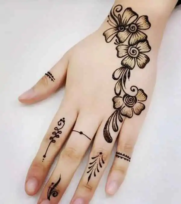 مدل حنا دست + طرح های بسیار زیبا و خاص برای کشیدن حنا روی دست و بدن