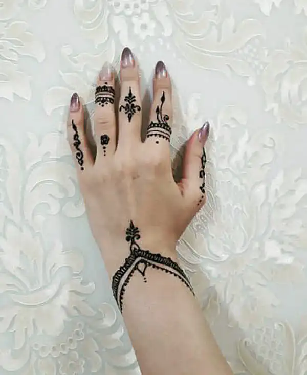 مدل حنا دست + طرح های بسیار زیبا و خاص برای کشیدن حنا روی دست و بدن