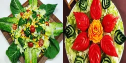 مدل سالاد کاهو + ایده هایی بسیار ساده و زیبا برای تزیین کردن سالاد کاهو و فصل