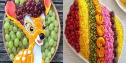 تزیین میوه و غذا + ایده های بسیار زیبا و خاص برای تزیین بشقاب میوه و غذا