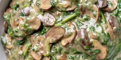 راز خوشمزگی خوراک قارچ و اسفناج و فوت و فن خوراک قارچ و اسفناج خوشمزه